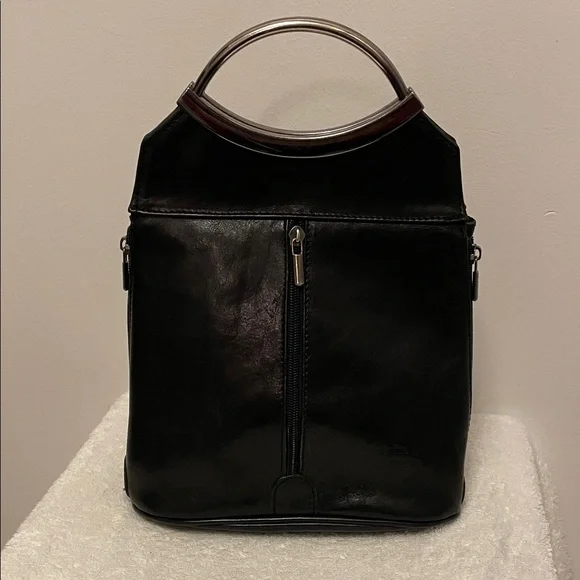 Valentino Guido Black Leather Bag - Picture 2 of 8
